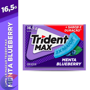 Chiclete Trident Max Menta Blueberry 16,5g