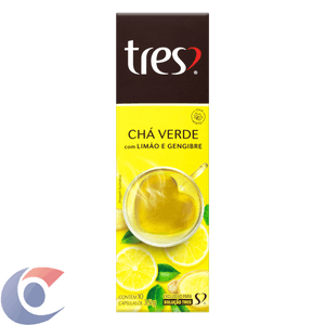 Chá Verde Em Cápsula Limão E Gengibre Tres Caixa 35g 10 Un