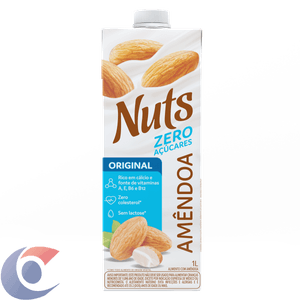 Bebida Vegetal A Base De Amêndoas Nuts Original Zero Açúcar 1l