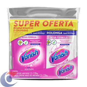 Alvejante Vanish Gel Pack 2Un 1,2l