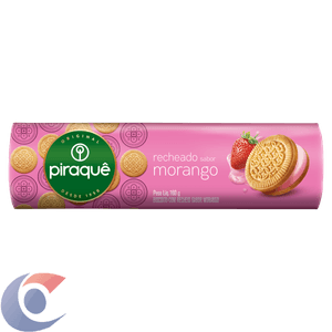 Biscoito Piraquê Recheado Morango 160g