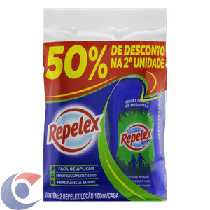 Kit 2 Repelentes Loção Repelex 100ml Com 50% De Desconto Na 2ª Unidade