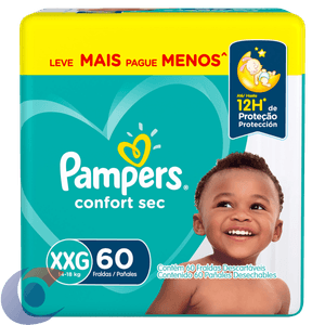 Fralda Pampers Confort Sec Giga Xxg 60 Un