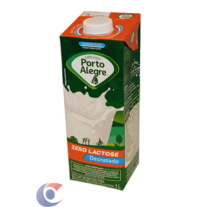 Leite Longa Vida Porto Alegre Sem Lactose Desnatado 1l