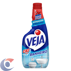 Limpador Sem Cloro Veja Antibacteriano 500ml Banheiro Refil