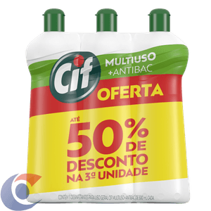 Desinfetante Cif Multi Uso Antibac Squeeze 500ml 3 Un