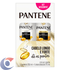 Kit Shampoo 350ml + Condicionador 175ml Pantene Hidro Cauterização