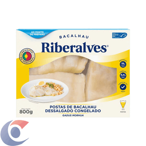 Postas De Bacalhau Gadus Morhua Congelado Riberalves 800g