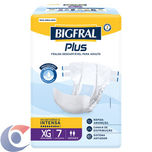 Fralda Geriatrica Bigfragl Plus Regular Xg 7 Un