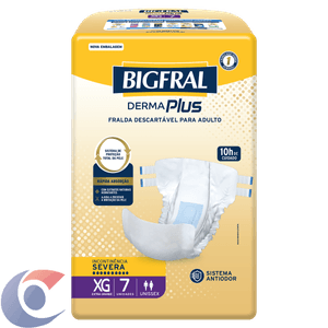 Fralda Geriatrica Bigfral Derma Plus Xg 7 Un