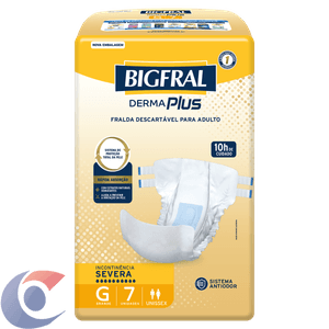 Fraldas Geriatricas Bigfral Derma Plus G 7 Un
