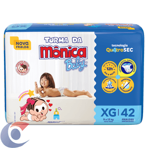 Fralda Turma Da Monica Baby Mega Xg 42 Un
