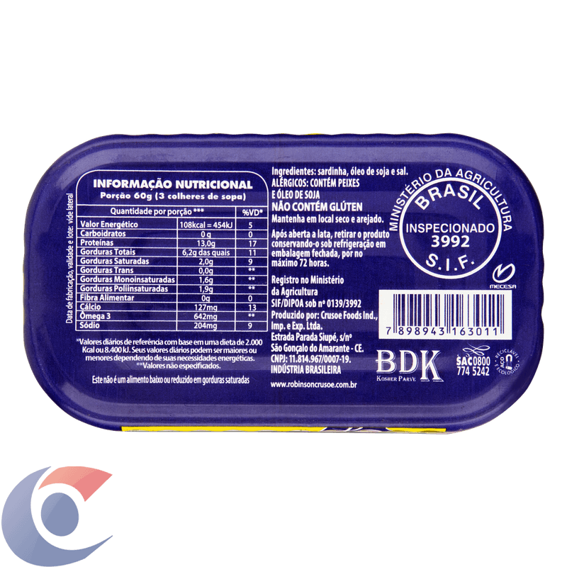 SARD-ROBINSON-CRUSOE-125G-OLEO