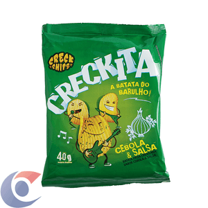 Batata Chips Ondulada Creckita Cebola E Salsa 40g