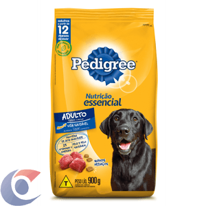 Ração Pedigree Adulto 12 Carne Nutrição Essêncial 900g