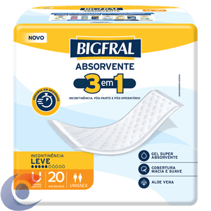 Absorvente Geriátrico Bigfral Plus Regular 20 Un
