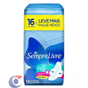 Absorvente Com Abas Sempre Livre Max Suave Fit 16 Un Leve Mais E Pague Menos