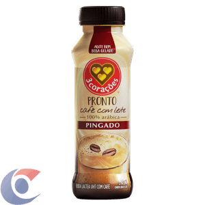Café Com Leite 3 Corações Pronto Pingado 260ml