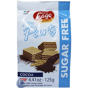 Biscoito Italiano Wafer Gastone Lago Creme Chocolate Sem Açúcar 125g