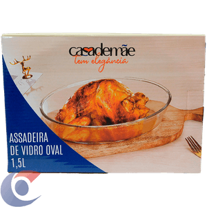 Assadeira De Vidro Casa De Mãe 1,5l