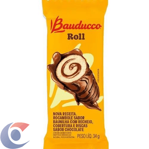 BOLINHO BAUDUCCO ROLL CHOC 34G CESTA