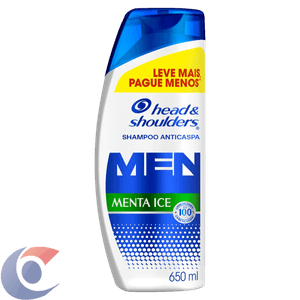 Shampoo Anticaspa Menta Ice Head & Shoulders Men Frasco 650ml Leve Mais Pague Menos