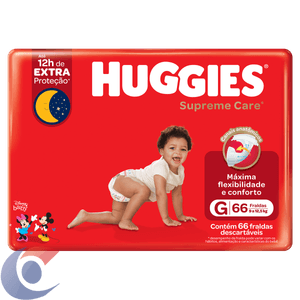Fralda Huggies Supreme Hiper G 66 Un
