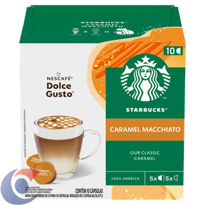 Cafe Com Leite Em Capsula Caramel Macchiato Starbucks 106,5g 10 Un