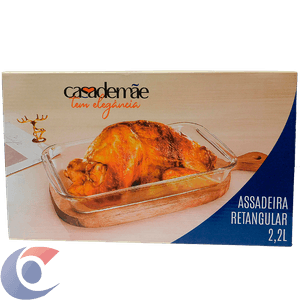 Assadeira De Vidro Casa De Mãe 2,2l