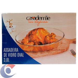Assadeira De Vidro Casa De Mãe 3l
