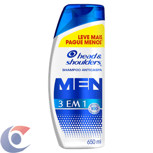 Shampoo Anticas Head & Shoulders Men Frasco 650ml Leve Mais Pague Menos