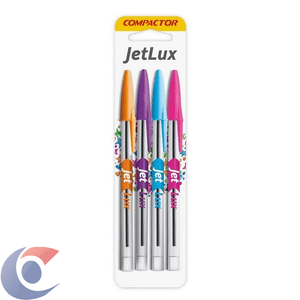 Canetas Esferográficas Compactor Jet Lux 4 Un