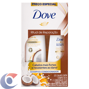 Kit Shampoo 350ml + Condicionador 175ml Dove Ritual De Reparação