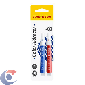 Caneta Compactor Color Hidrocor Azul E Vermelha 2 Un