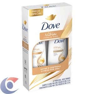 Kit Shampoo 350ml + Condicionador 175ml Dove Nutrição