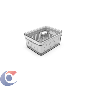 Organizador De Geladeira 2,2 Litros Com Cesto Clear Fresh - Natural