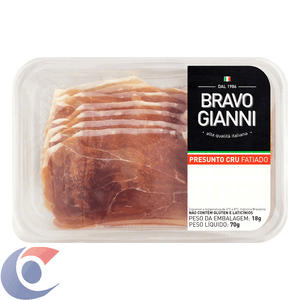 Presunto Cru Fatiado Bravo Gianni 70g