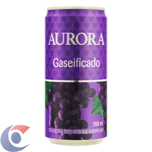 Suco De Uva Tinto Integral Gaseificado Aurora Lata 269ml