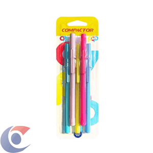Canetas Esferográficas Compactor Pop Azul 0,7mm 5 Un