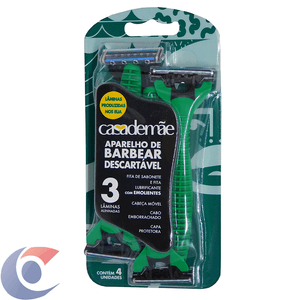 Aparelho De Barbear Casa De Mãe Mach 3 Refil Com 1 Unidade