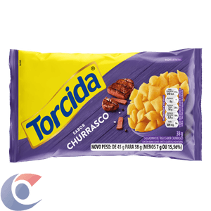 Salgadinho De Trigo Churrasco Torcida Pacote 38g