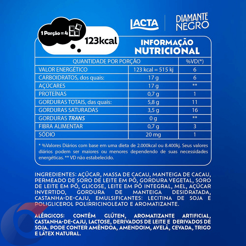 CHOC-TAB-LACTA-80G-DIAMANTE-NEGRO