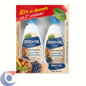 Adoçante Líquido Zero Cal Eritritol 65ml 2 Un