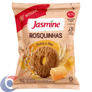 Biscoito Rosquinha Vegano Integral Maçã E Banana Jasmine Pacote 120g
