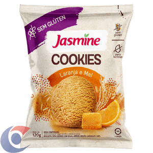 Cookies Integrais Jasmine Laranja E Mel Sem Glúten 120g