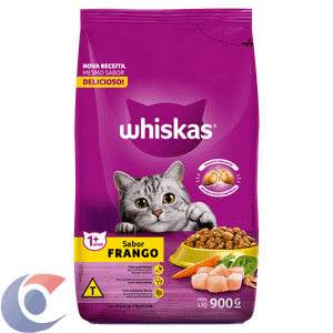 Alimento Para Gatos Adultos 1+ Frango Whiskas Pacote 900g