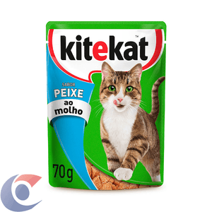 Ração Kitekat Sachê Peixe Para Gatos Adultos - 70g