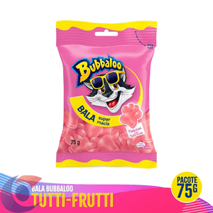 Bala Tutti Frutti Patinhas Bubbaloo Pacote 75g