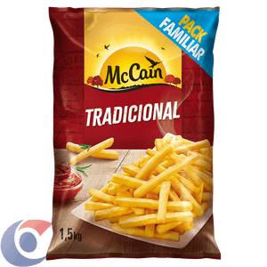 Batata Pré-Frita Tradicional Congelada Mccain Pacote 1,5kg Tamanho Família