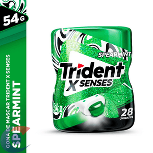 Chiclete Trident X Senses Spearmint Garrafa 54g